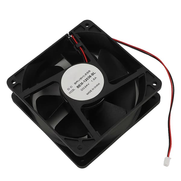 BERM Højtydende køleventilator Hurtig varmeafledning ABS-hus 2400-2500 RPM Chassisventilator til computer DC24V