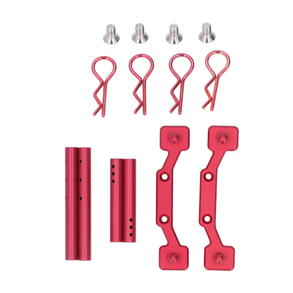 RC-bilskrovsskyddsstag RC Metall Aluminium Karossfäste Set RC Modellbilsdelar för ARRMA 1/10 RC-fordon Röd