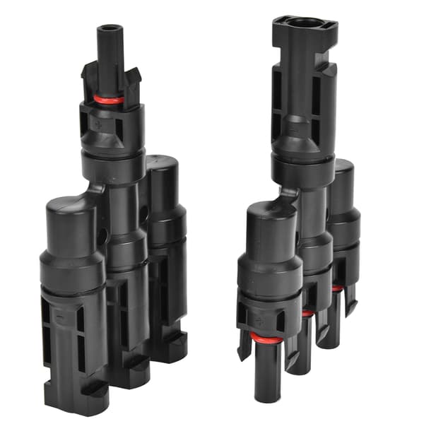【NX】2 stk 4-veis solcellekabeladapter 1 til 3 T-type solcellepanelkabeladapter