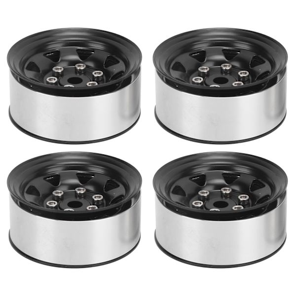 4 kpl 1,55 tuuman RC-vanteet Universal RC-vanteet Axial AX90069 Crawlers Black
