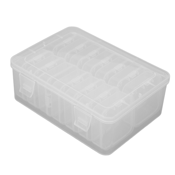 Clear Organize Box Set 14 små lådor Tätningslock Makeup Puff Förvaringslåda för gör-det-självpysselpärlor