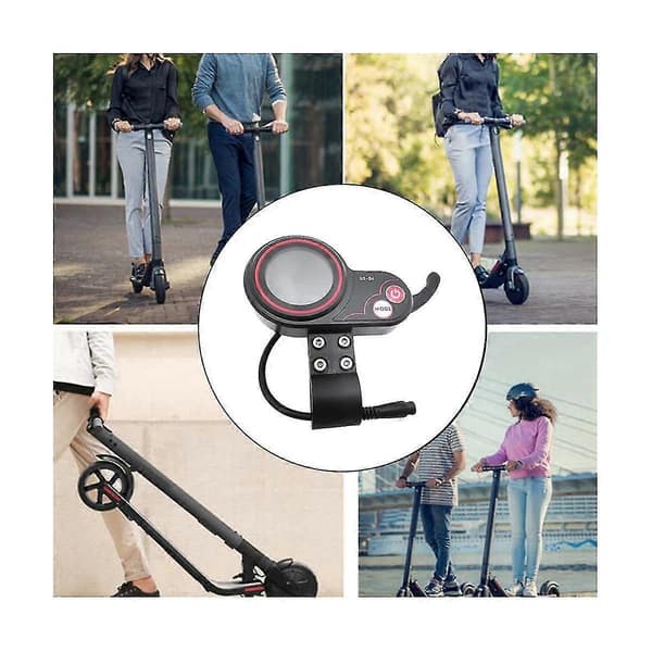-s4 72v Tommelfingergasregulator LCD-display Måler Zero 11x El-scooter 6-polet display Tilbehør Musta