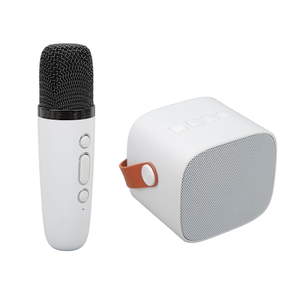 Mini Bluetooth-kaiutin Kannettava Langaton Kaiutin Karaoke-laite Mikrofonilla Kotijuhliin Syntymäpäiville Valkoinen