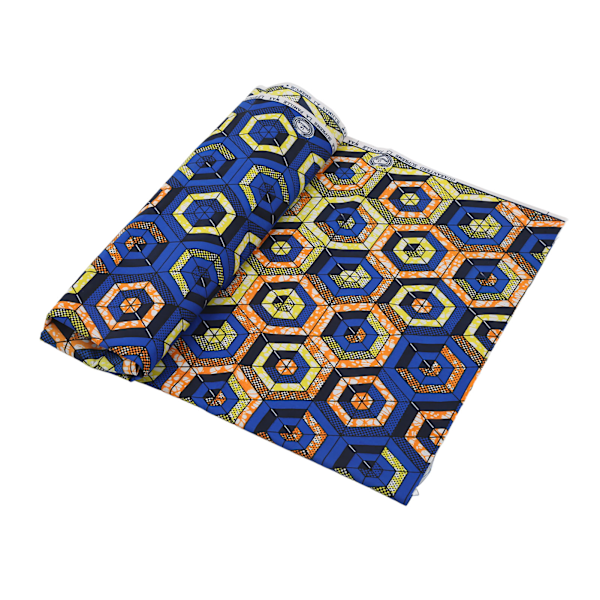 6 meter afrikansk polyester voksprint stof Forskellige farverige mønstre Geometriske mønstre polyesterfarbic til gør-det-selv-kjoler FP6258