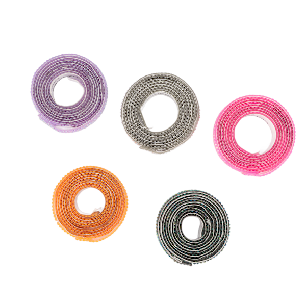 5 Rullar Rhinestone-remsor Blandade Färger 1yd Längd 0.4in Bredd Används Ofta Kristallband för Dekoration DIY Hantverk