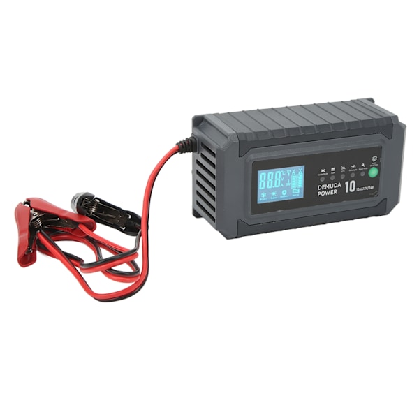 Smart batterilader Helautomatisk Intelligent batteriladerholder for 12V 24V US-kontakt 110V