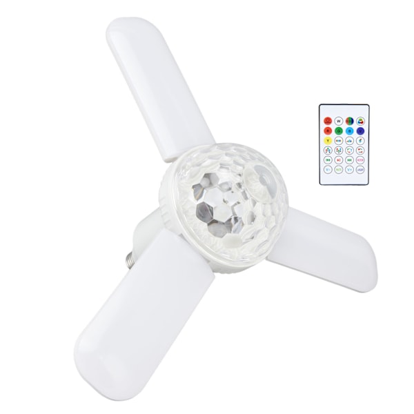 Musikk Taklampe Bluetooth sammenleggbar fjernkontroll Fargerik LED Vifteblad Taklampe for barneromsfest 48W 85‑265V