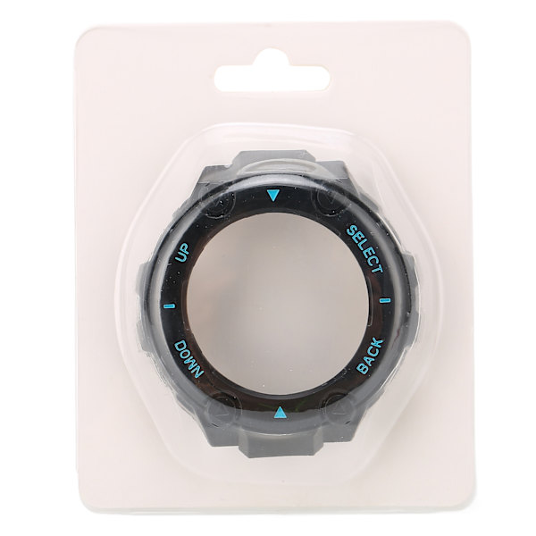 Plastskyddsfodral för Amazfit TRex Watch Edge Bumper Protective Shell Ram (Black Shell Blue Word)