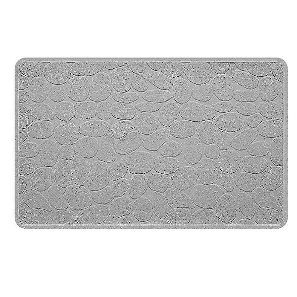 Halkskyddad superabsorberande badrumsmatta 50X80cm grå