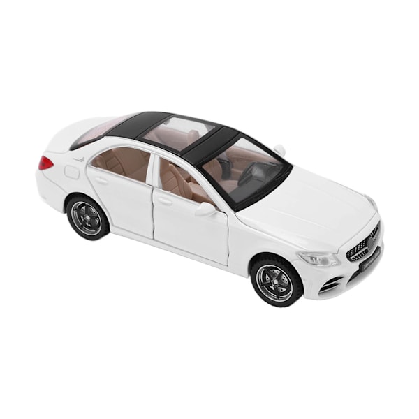 1/32 Legering Die-Cast Modellbilar Dragbil Leksak med Ljud och Ljus för Pojkar och Flickor Present Vit