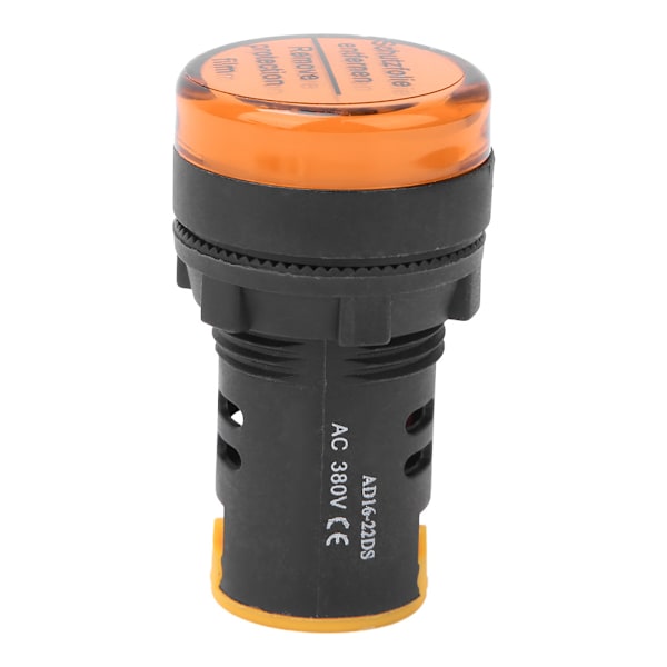 10 stk BERM LED Strømindikatorlampe PC Brandhæmmende Skall 22mm Diameter 380V AD16-22D/S Gul