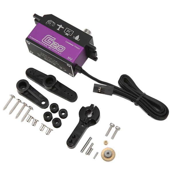 G20 RC-bil Digital Servo 20KG Högt Vridmoment Helvattentät Metallväxel Servo för 1/8 1/10 RC-fordon