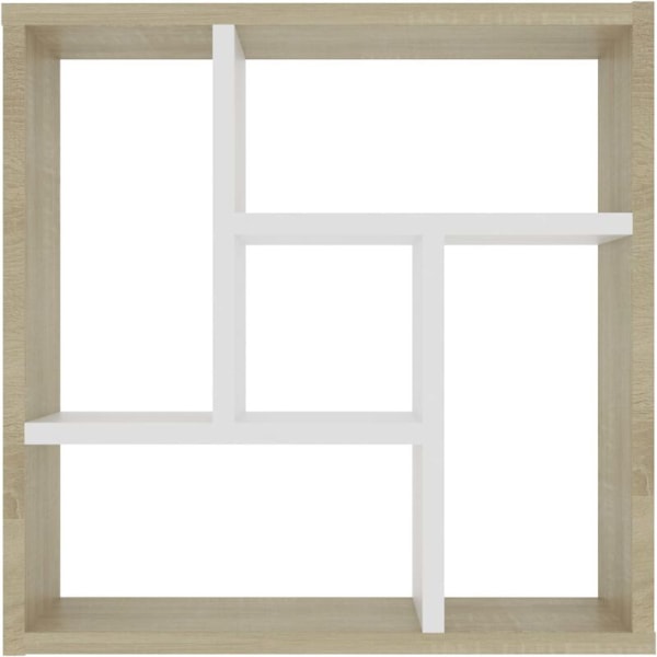væghylde Hvid og sonoma eg 45,1x16x45,1 cm Spånplade