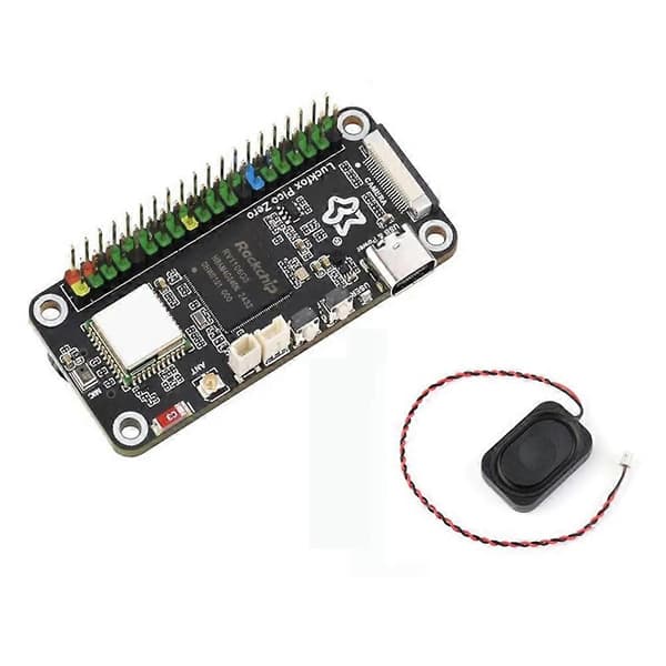 Luckfox Pico Zero Linux Micro-WiFi6-udviklingskort baseret på RV1106G3-chip 1 TOPS computerkraft 8 GB EMMC med 8Ω 2 W højttaler Black