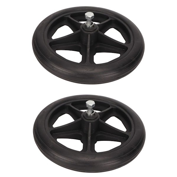 2 stk. Rullestolshjul 7in Gummi Lav Støj Walker Caster Reservedel til Rollator