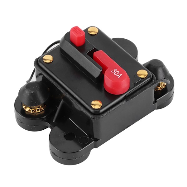 Bilstereo System Sikringsholder Automatisk Strømbryter 12V-24V DC Bil Båt Stereo Beskyttelse 30A, 78x51x38mm