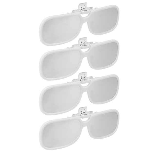 4 Pieces Plastic Solar Eclipse Glasses, Safe Clip-on for Direct Solar Viewing 0.3