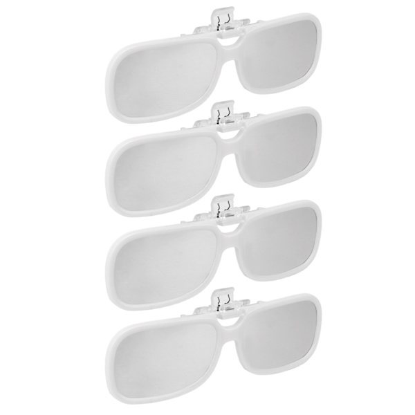 【NX】4 Pcs Solar Eclipse Glasses in Plastic, Safe Clip-on for Direct Solar Viewing 0.3