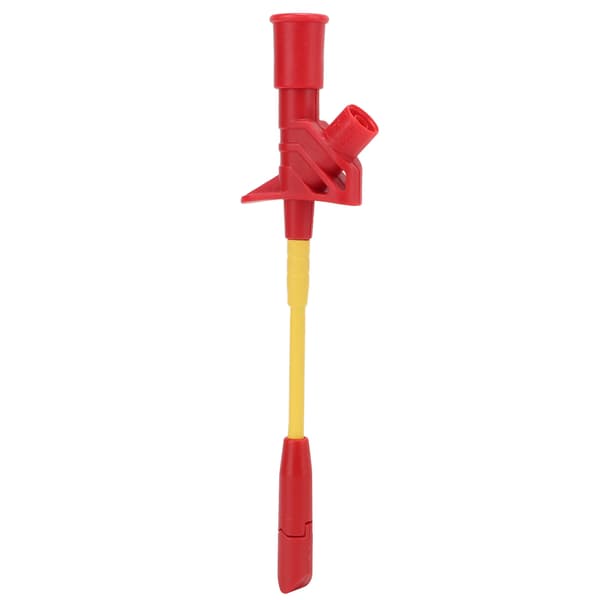 Testhook Multimeter Mini Grabber Rustfri Stålsonde til Bilreparation 4mm Fatning J.30019Rød