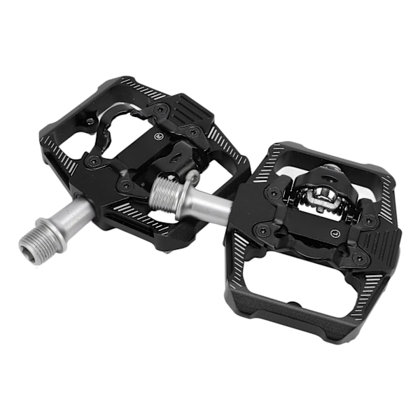 Dobbeltfunktion Cykelpedal Flade Klipsløse Klamper 3 Forseglede Lejer MTB Cykelpedal til SPDSort