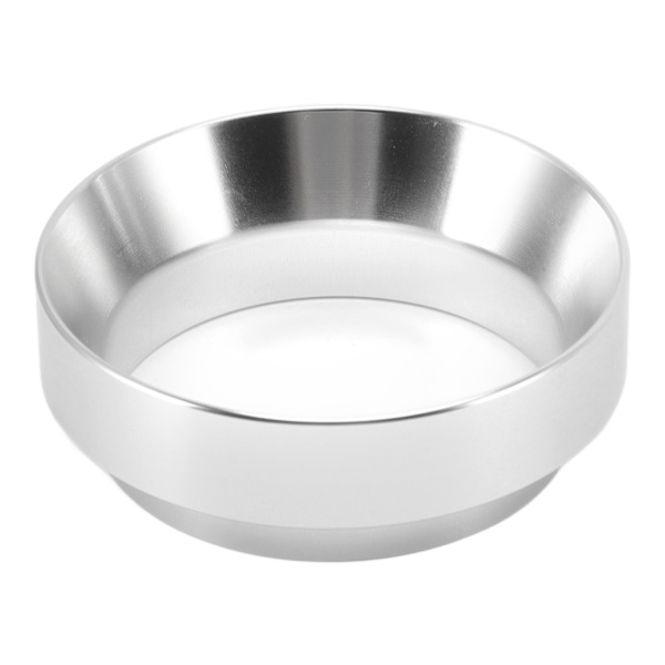 53 mm kahvin annostelusuppi Alumiiniseos Magneettinen kahvijauheen annostelurengas Anti-lentävä jauheen vastaanottorengas Hopea