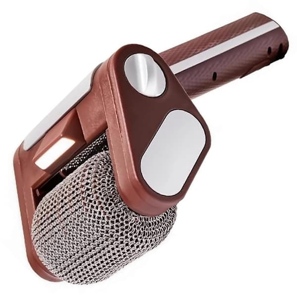 Brushless Rotary Grill Brush Cordless Powerful Automatic Scrubber Compatible with Backyard BBQ Grill Cleaning Brown