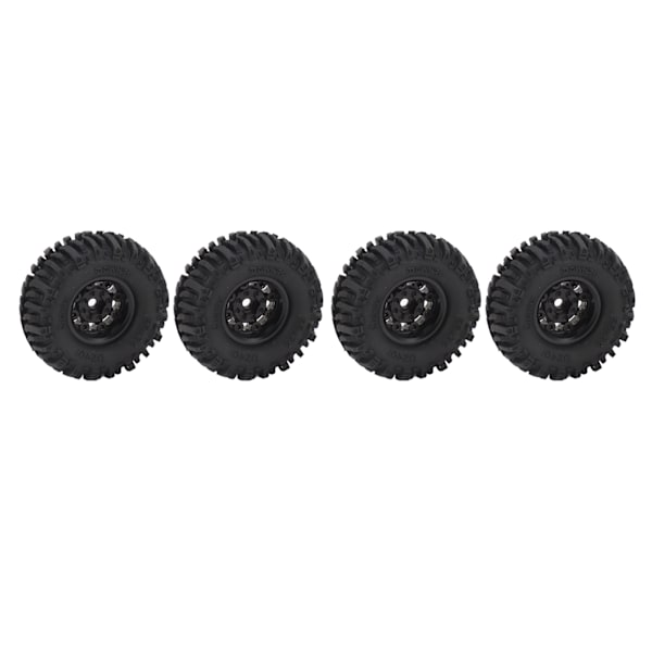 4 kpl RC-kumirenkaat messinkivanteilla, mustat, kestävät RC-raakelin autopyörät AXIAL SCX24 1/24 neliömäisille reikiä varten