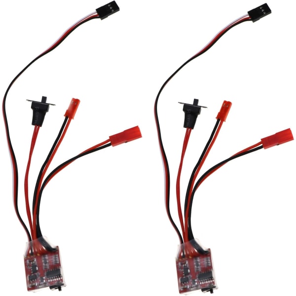 2 stk 30A miniatyr ESC børstet elektronisk børstehastighetskontroller for mini RC-bil