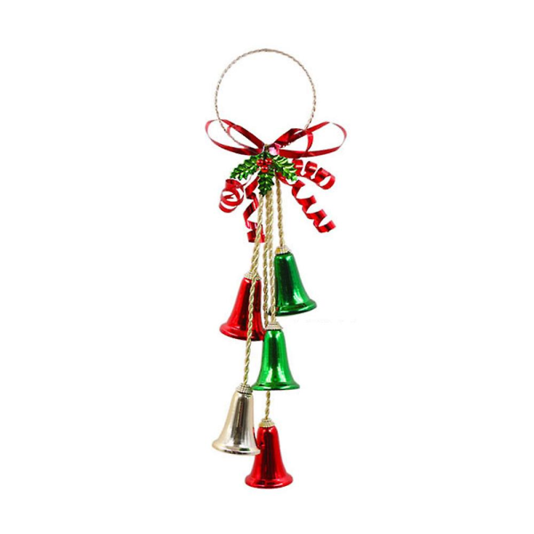Christmas Slede Bell Garland Bells Jingle-dekorative hengende anheng Jerndekor Tredør til hjemmet