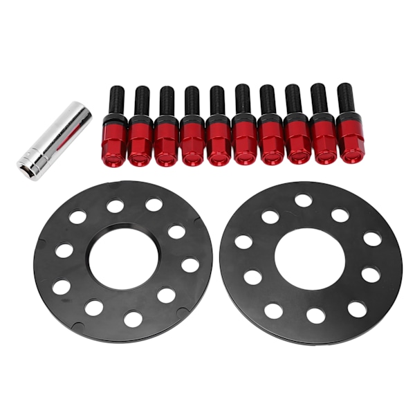 2st 5 mm 5x100/5x112 nav Centric hjuldistanssats med bultbyte för A3 A4 A5 A6 A8 1997-2008 Röd