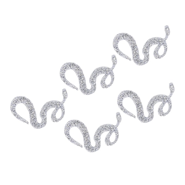 Slangeformet Strass Trim Bånd Mesh Wrap Rulle DIY Tøjtilbehør Applikation (sølv)
