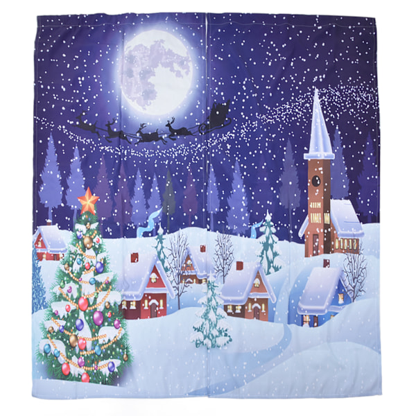 Julgardiner Klassisk Design Tryck Xmas Traditionell Vintersäsong Tema Fönstergardiner för sovrum Vardagsrum150x166cm Jul 12