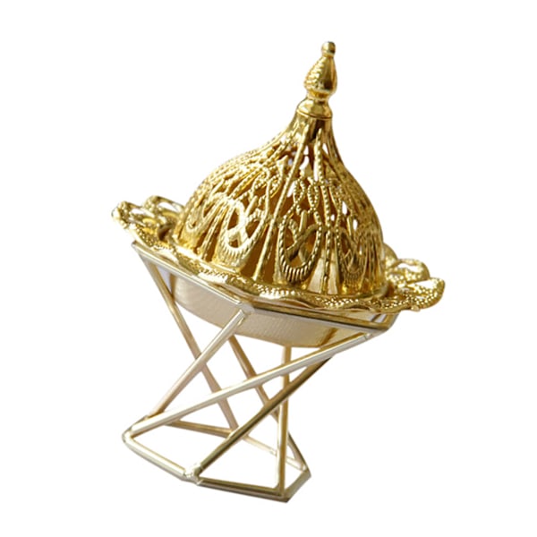 Guld røgelsebrænder Elegant rustfrit metal Vintage røgelsebrænder til hjemmet soveværelse