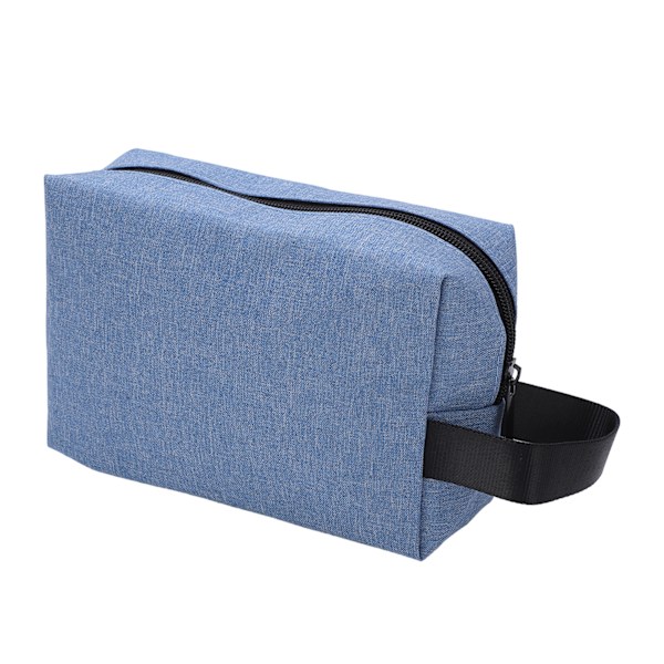 2 stk Opbevaringsposer Rejse Kosmetikpose Vandafvisende Canvas Toilettaske til Makeup Hudplejeprodukt Blå