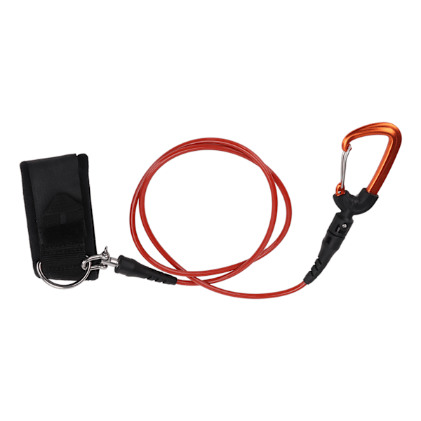 Fridykning Lanyard Leash Dykkesikkerhedstov med armbånd Karabinhage til undervandsport Orange