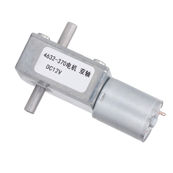 Dobbelaksel girmotor Selvlukkende CW CCW Aluminiumlegering Messing Spole Hastighetsreduserende motor DC12V 18RPM