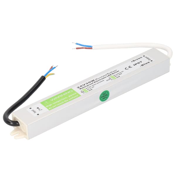 30W AC90‑250V vandtæt strømforsyningstransformatoradapter Slank LED-strømforsyningsdriver DC24V