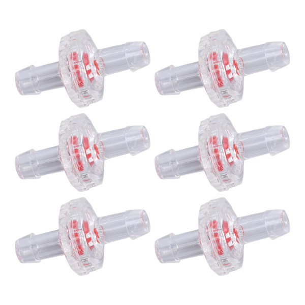 10 stk. backventil 1-vejs PP plastslange Vandstop membran hul til luftindtagning 5 mm transparent