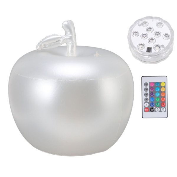 Oppblåsbar Apple LED Lysende Ball PVC LED Glødende Baller 16 Farger Endre Fjernkontroll Lys for Utendørsfest Dekorasjon