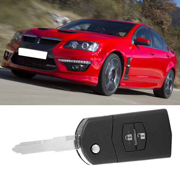 2-knapps bilfjernkontroll Flip Shell Key Fob Case Cover Passer for MAZDA 3 5 6