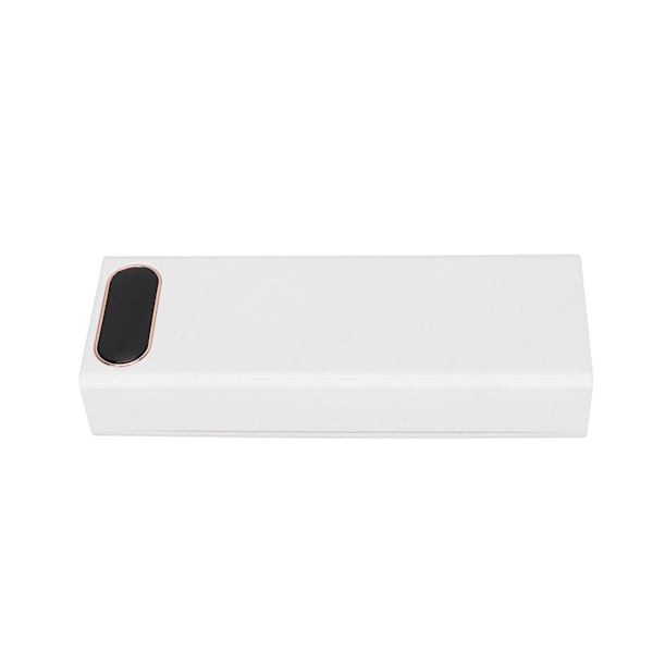 L20 18650 akunpidike 10W DIY mobiili powerbank-kotelo Kannettava akunlaturi LCD-näytöllä 20 akulle Valkoinen