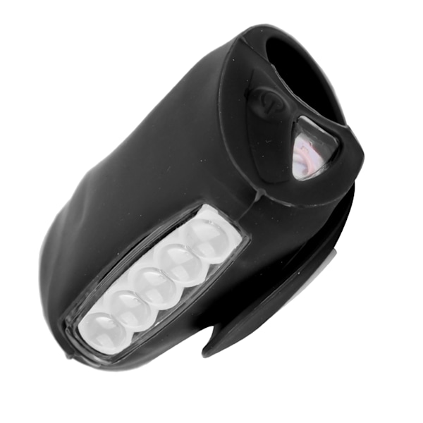 Cykel 7 LED-lys Forlygte Baglygte Dobbelt Farvet Lys Cykeludstyr Sort