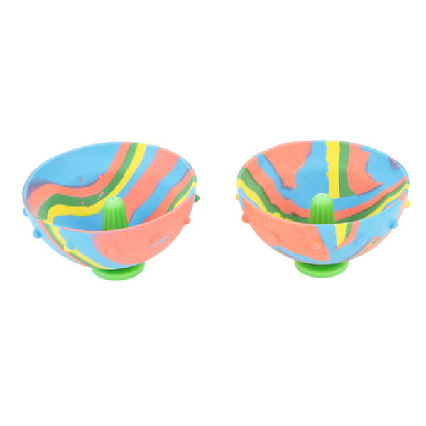 2 stk. Bounce Bowls Fidget Toys Gummi Kamuflasje Hoppende Boller Holdbare Hoppende Fidget Toys for Hjem Skolegård Lekeplass