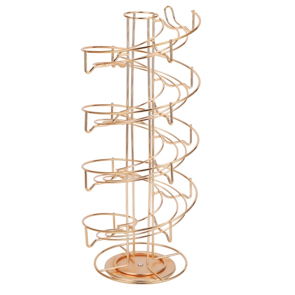 Coffee Capsule Holder 360 Degree Rotating Coffee Pod Storage Rack for DOLCE/ESPRESSO/CAFFITALYL Gold