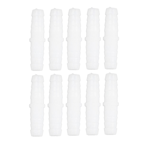 10 st Plastslang Hulling Fitting Rak Lika hullingar Skarvar Mender Joint Union Adapter 9-9mm