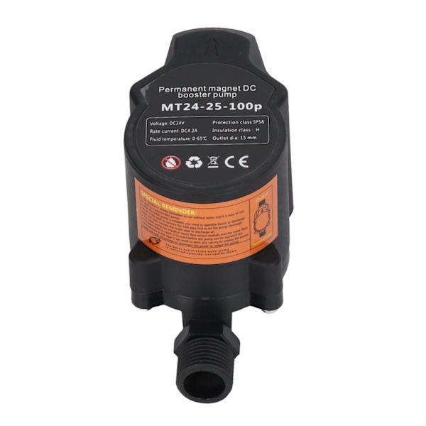 Boosterpumpe Automatisk vanntrykkdusj Boosting Resirkulerende veggfeste 24VDC 100‑240V EU-kontakt