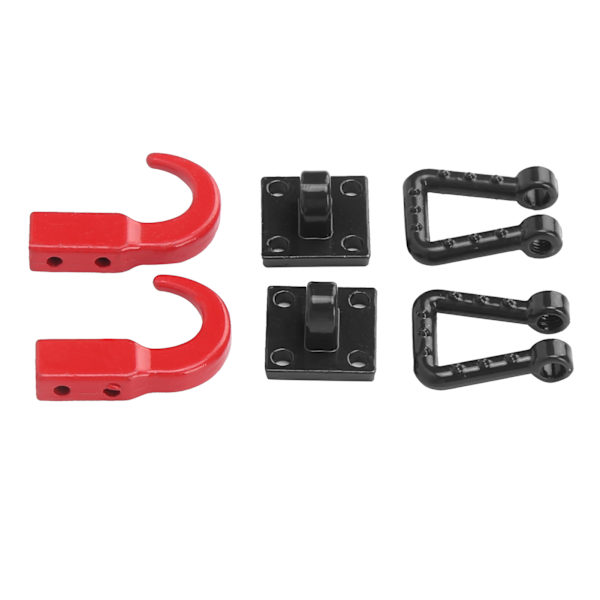 RC-auton perävaunun metalliset vetokiinnikkeet vetokoukut D-muotoiset lukot Tamiya CC01 1/10 RC-kiipeilijän päivitysosia musta
