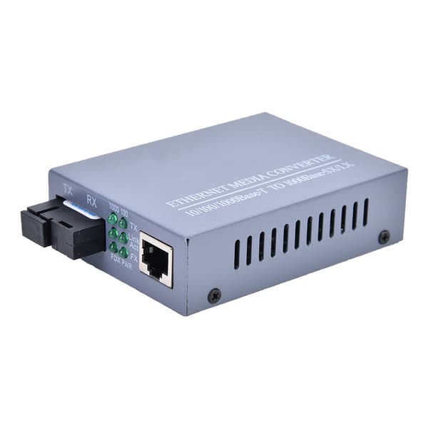 2 kpl Ethernet-muunnin Single Mode Single Core RJ45 Gigabit US-pistoke 110~240V