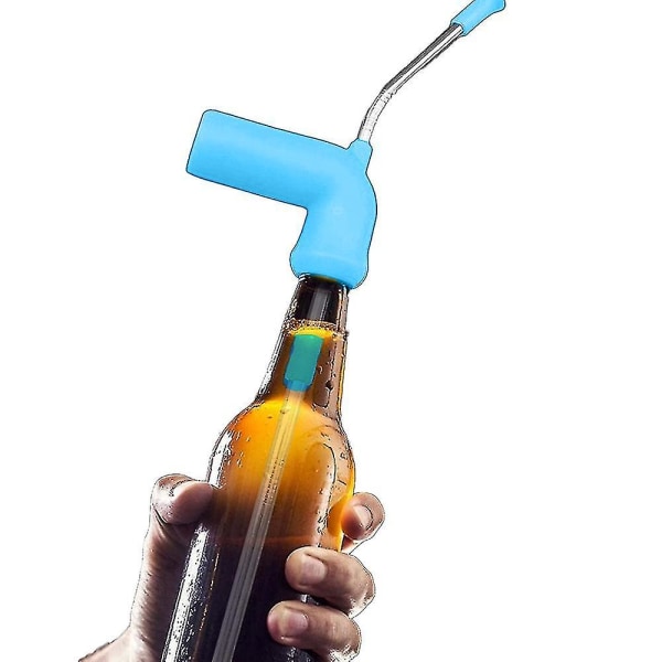 Bar Party Beer Snorkel Trakt Dispenser For Drikke Games Blue)