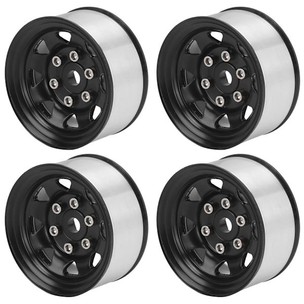 4 kpl 1,55 tuuman RC-vanteet Universal RC-vanteet Axial AX90069 Crawlers Black